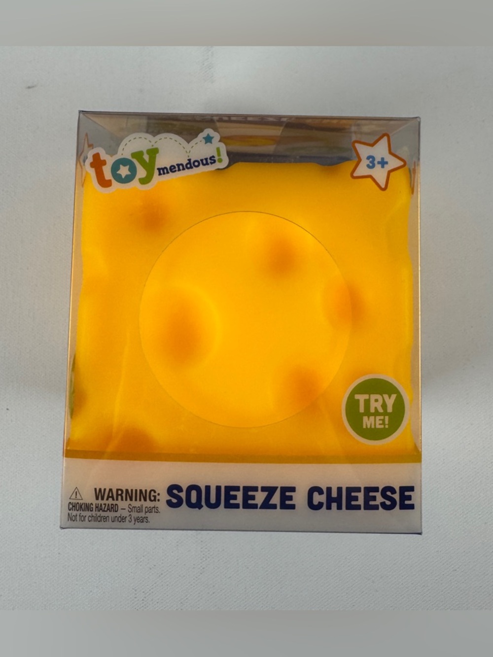 Cheese Large Squishy Block Toy Stress Relief  Fun From Toy Mendous SEALED New